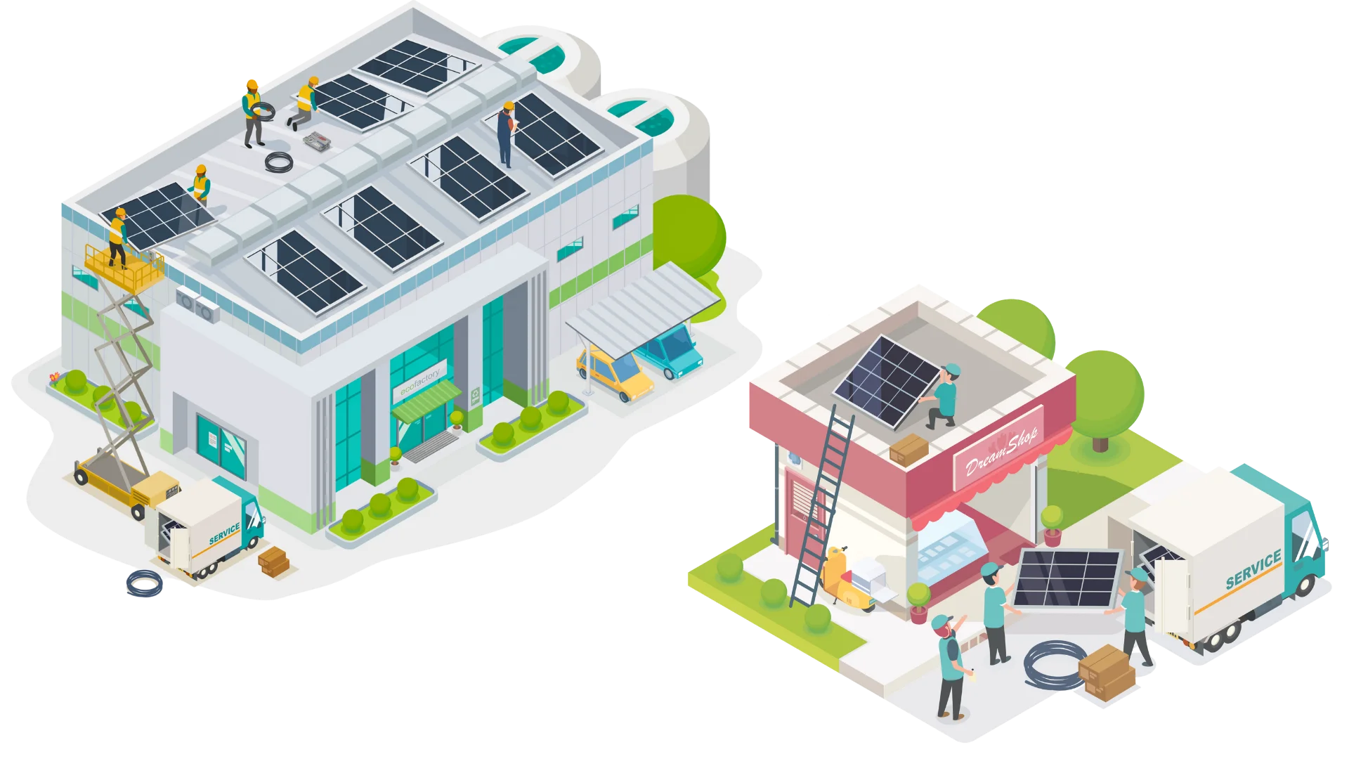 Sistem fotovoltaic industrial
